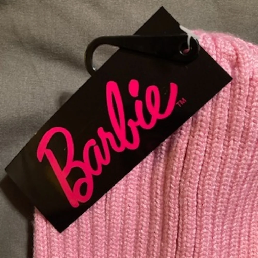 BARBIE PINK BEANIE HAT NWT O/S